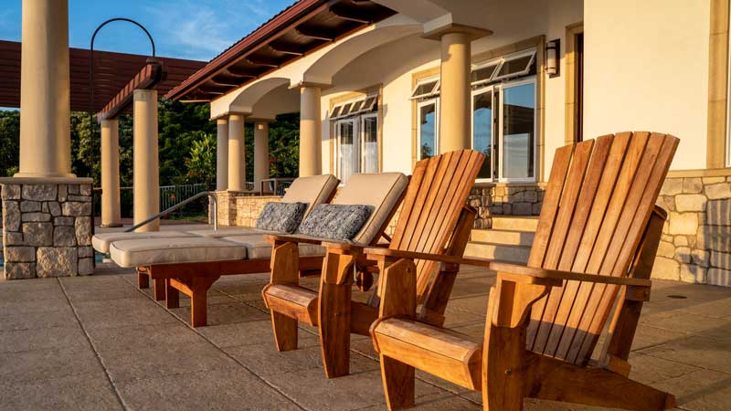 villa pool side chairs